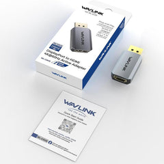 WAVLINK CAH5 For PC TV Projector DisplayPort to HDMI Adapter 4K 60Hz Video Converter