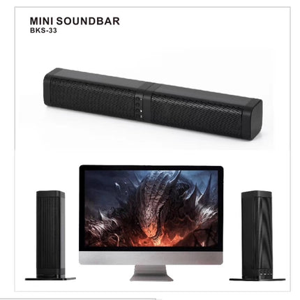 BKS-33 5.0 TV Home Wireless Soundbar, Support TF, Removable and Splice, 3D Stereo Effect