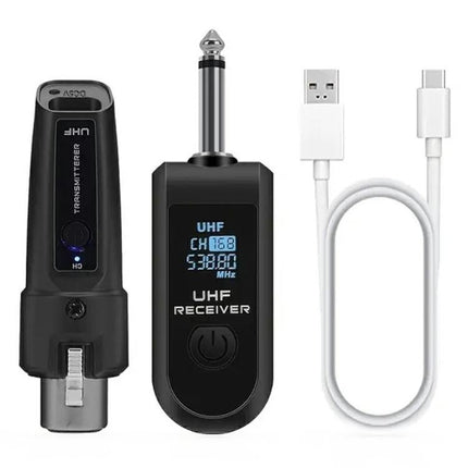 K1 For Handheld Dynamic Mic Wired to Wireless Microphone Converter, 1 Transmitter + 1 Receiver, 1 Transmitter + 1 Receiver