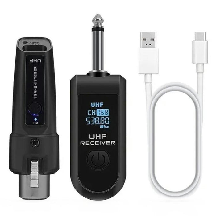 K1 For Handheld Dynamic Mic Wired to Wireless Microphone Converter, 1 Transmitter + 1 Receiver, 1 Transmitter + 1 Receiver