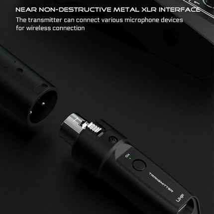 K1 For Handheld Dynamic Mic Wired to Wireless Microphone Converter, 1 Transmitter + 1 Receiver, 1 Transmitter + 1 Receiver