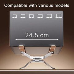 P70W Adjustable Height Solid Wood + Aluminum Alloy Cooling Stand for 14-16 inch Laptops, P70W