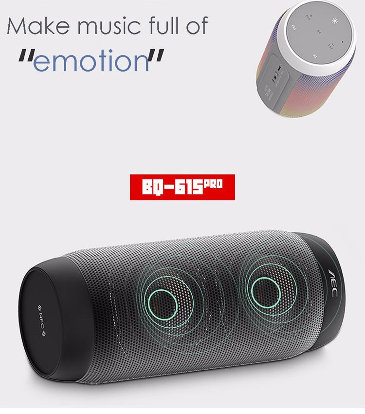 BQ615 PRO Colorful LED Wireless HiFi Stereo Speaker, Combines Bluetooth + TF card player + FM radio + AUX + NFC, BQ615 PRO