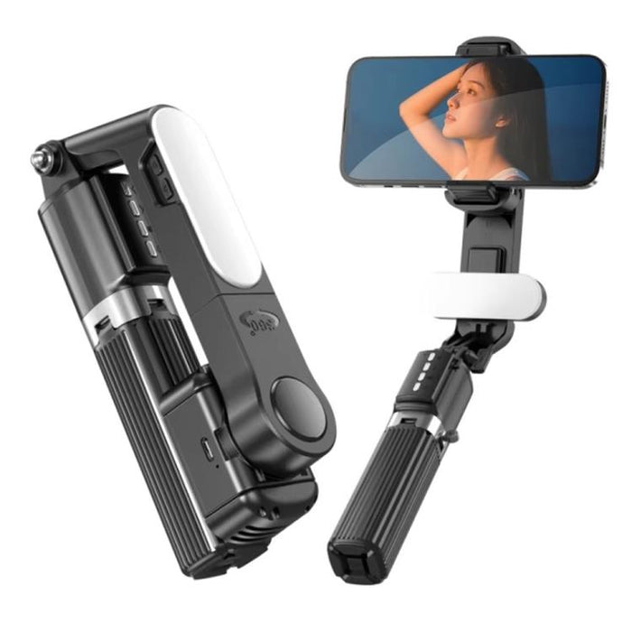 Q35 Extendable LED Selfie Stick Phone Tripod Gimbal Stabilizer with Fill Light