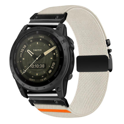 Parachute Buckle Diagonal Weave Stretch Nylon Watch Band, For Gamin 26mm, For Gamin 22mm, For Gamin 20mm