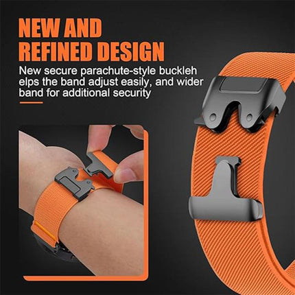 Parachute Buckle Diagonal Weave Stretch Nylon Watch Band, For Gamin 26mm, For Gamin 22mm, For Gamin 20mm