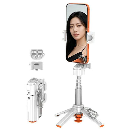T13Y Auto Open Zinc Alloy Phone Handle Holder Bluetooth Selfie Stick Extendable Tripod