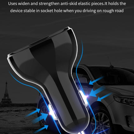 C02 Car Power Adapter in-car Phone Charger Type-C Fast Charger QC3.0 Dual USB Ports DC5V 2.4A 12V 24V Cigarette Lighter Power Supply, C02