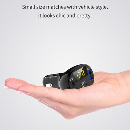 C02 Car Power Adapter in-car Phone Charger Type-C Fast Charger QC3.0 Dual USB Ports DC5V 2.4A 12V 24V Cigarette Lighter Power Supply, C02