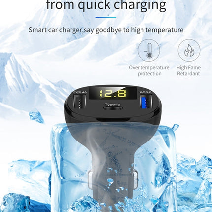 C02 Car Power Adapter in-car Phone Charger Type-C Fast Charger QC3.0 Dual USB Ports DC5V 2.4A 12V 24V Cigarette Lighter Power Supply, C02