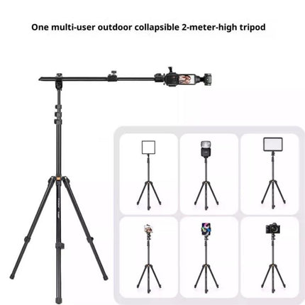YUNTENG VCT-5288 Overhead 360 Degree Adjustable Crossbar Tripod 205cm Extended Tripod, VCT-5288