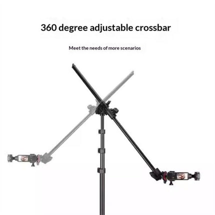 YUNTENG VCT-5288 Overhead 360 Degree Adjustable Crossbar Tripod 205cm Extended Tripod, VCT-5288