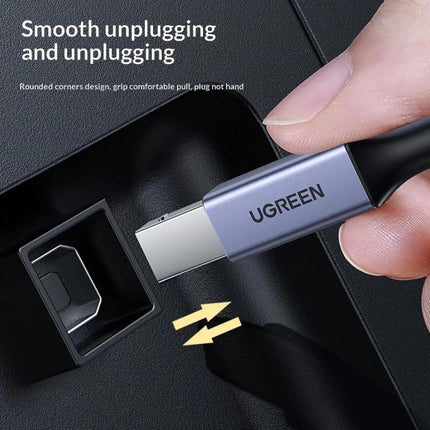 UGREEN US370 80805 USB C to USB B 2.0 Cable Braided Printer Cable, Length: 1m