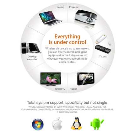 C120 2.4G Mini Keyboard Wireless Remote Mouse with 3-Gyro & 3-Gravity Sensor for PC / HTPC / IPTV / Smart TV and Android TV Box etc