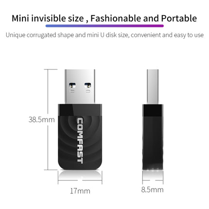 COMFAST CF-812AC USB WiFi Adapter-1300 Mbps USB di Rete Wireless wiFi, CF-812AC