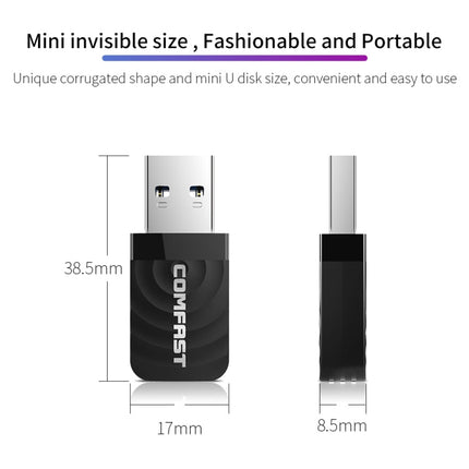 COMFAST CF-812AC USB WiFi Adapter-1300 Mbps USB di Rete Wireless wiFi