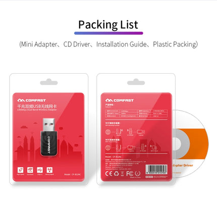 COMFAST CF-812AC USB WiFi Adapter-1300 Mbps USB di Rete Wireless wiFi
