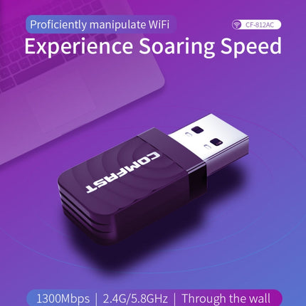 COMFAST CF-812AC USB WiFi Adapter-1300 Mbps USB di Rete Wireless wiFi