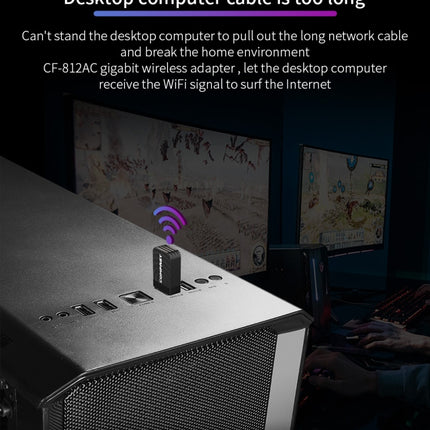 COMFAST CF-812AC USB WiFi Adapter-1300 Mbps USB di Rete Wireless wiFi, CF-812AC