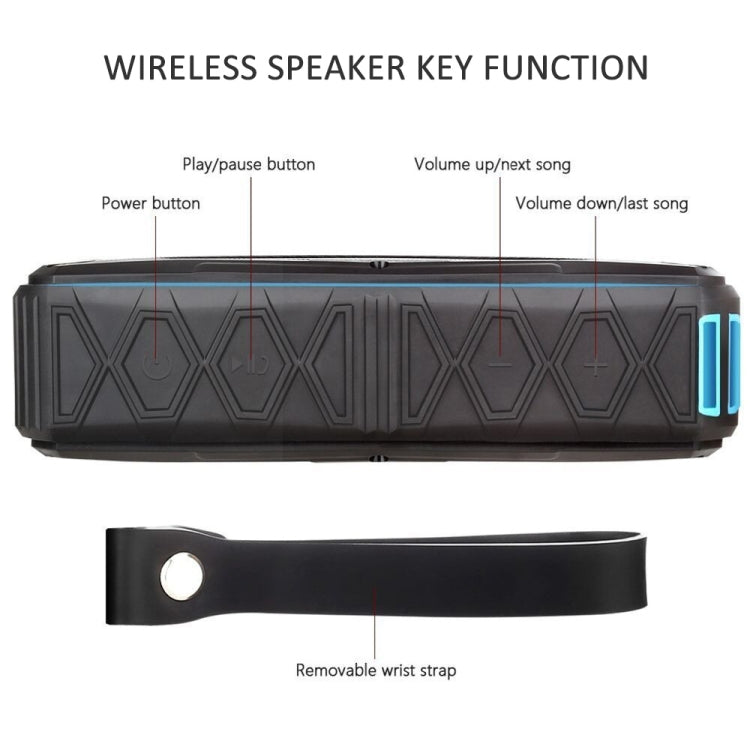 Portable Bluetooth Speaker Super Bass Stereo Wireless Speakers Support IP66 Waterproof Emergency Charging Handsfree TF