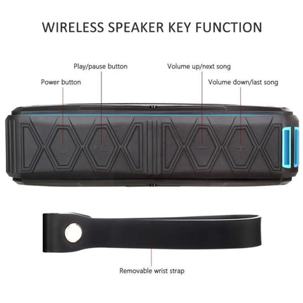 Portable Bluetooth Speaker Super Bass Stereo Wireless Speakers Support IP66 Waterproof Emergency Charging Handsfree TF