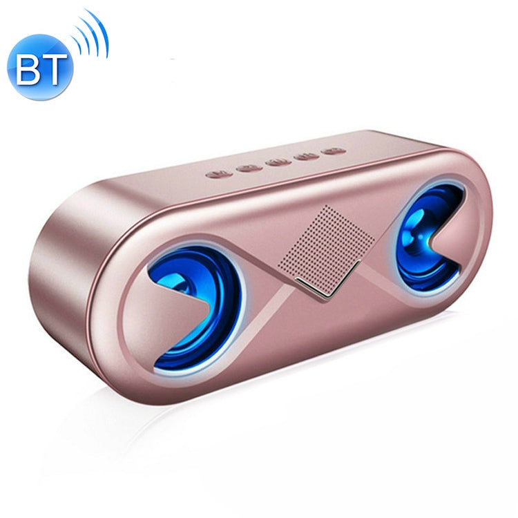 S6 10W Portable Bluetooth 5.0 Wireless Stereo Bass Hifi Speaker, Support TF Card AUX USB Handsfree with Flash LED, BLACK, GOLD, BLUE, RED, ROSE GOLD