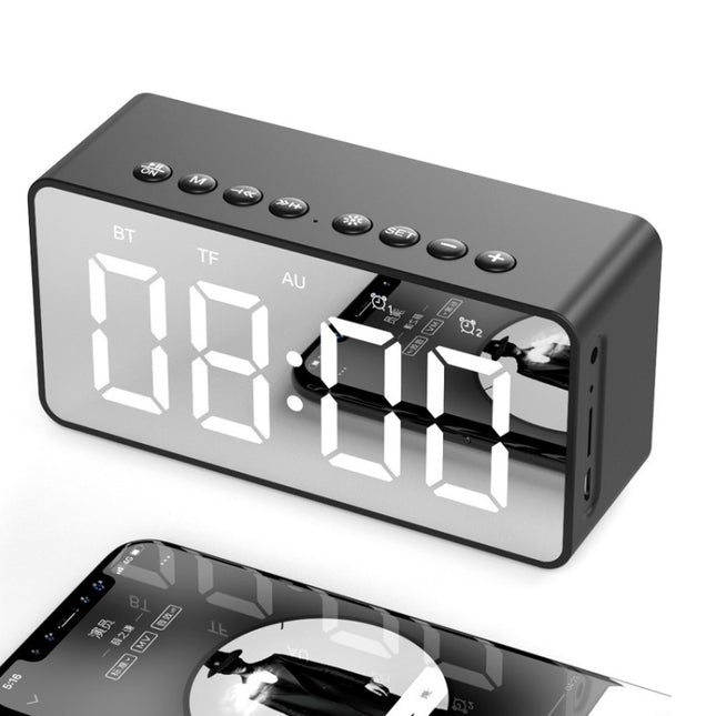AEC BT506 Speaker With Wirror, LED Clock Display, Dual Alarm Clock,Snooze, HD hands-free Calling, HiFi Stereo.