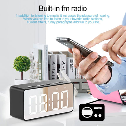 AEC BT506 Speaker With Wirror, LED Clock Display, Dual Alarm Clock,Snooze, HD hands-free Calling, HiFi Stereo.
