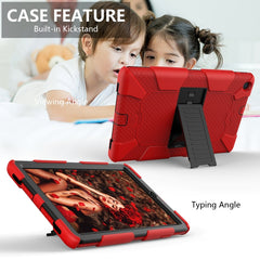 Sockproof Two-Color Silicone Protection Shell For Galaxy Tab A 10.1 (2019) / T510 ,With Holder, For Galaxy Tab A 10.1 (2019)