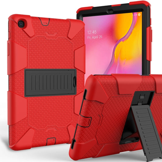 Sockproof Two-Color Silicone Protection Shell For Galaxy Tab A 10.1 (2019) / T510 ,With Holder, For Galaxy Tab A 10.1 (2019)