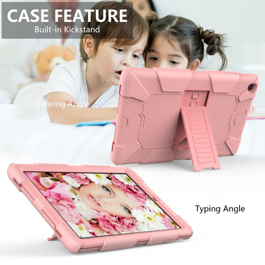 Sockproof Two-Color Silicone Protection Shell For Galaxy Tab A 10.1 (2019) / T510 ,With Holder, For Galaxy Tab A 10.1 (2019)