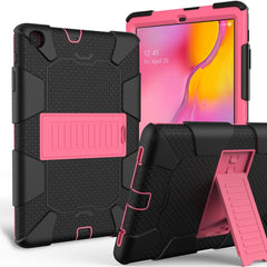 Sockproof Two-Color Silicone Protection Shell For Galaxy Tab A 10.1 (2019) / T510 ,With Holder, For Galaxy Tab A 10.1 (2019)