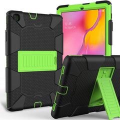 Sockproof Two-Color Silicone Protection Shell For Galaxy Tab A 10.1 (2019) / T510 ,With Holder, For Galaxy Tab A 10.1 (2019)