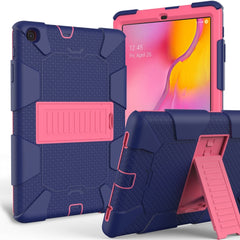 Sockproof Two-Color Silicone Protection Shell For Galaxy Tab A 10.1 (2019) / T510 ,With Holder, For Galaxy Tab A 10.1 (2019)