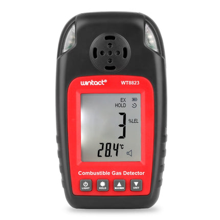 WT8823 Combustible Gas Alarm Detector Gas Leakage Flammable Natural Digital LCD Display Gas Leak Detector Monitor Gas Analyzer, WT8823