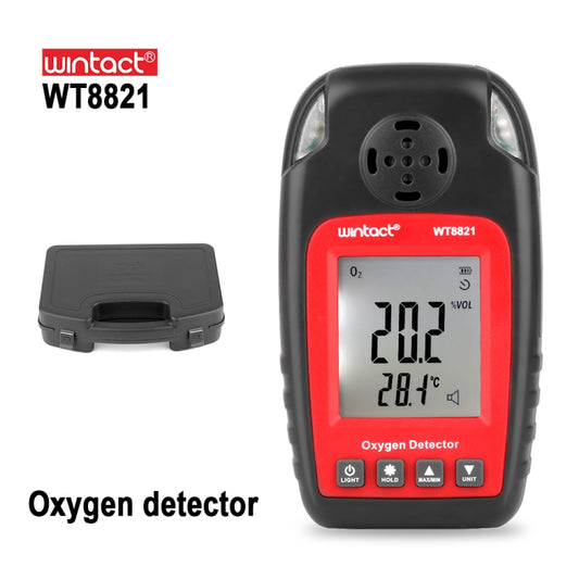 WINTACT WT8821 Oxygen Detector Independent Oxygen Gas Sensor Warning-up High Sensitive Poisoning Alarm Detector, WT8821