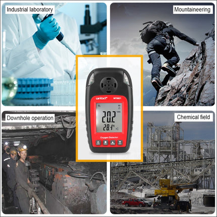 WINTACT WT8821 Oxygen Detector Independent Oxygen Gas Sensor Warning-up High Sensitive Poisoning Alarm Detector, WT8821