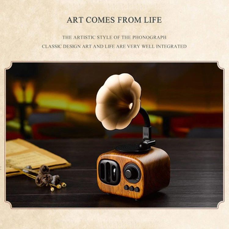 Retro Wood Portable Mini Bluetooth Speaker Wireless Loudspeaker Outdoor Speaker Sound System TF FM Radio Music Subwoofer