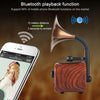 Retro Wood Portable Mini Bluetooth Speaker Wireless Loudspeaker Outdoor Speaker Sound System TF FM Radio Music Subwoofer