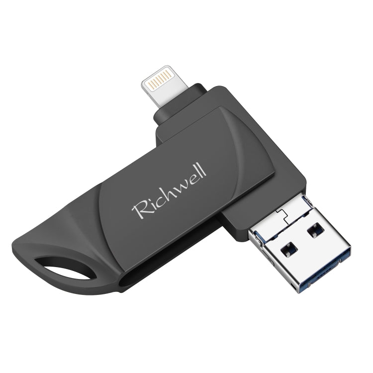 Richwell  DXZ64 USB Flash  Disk 64G 3 in 1  Micro USB + 8 Pin + USB 3.0 Compatible IPhone & IOS