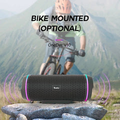 Oneder V10 Bluetooth 5.0 Color Dual LED lights, TWS Connection Function, 10W Stereo CD Quality，Support TF Card & USB Drive & AUX & FM
