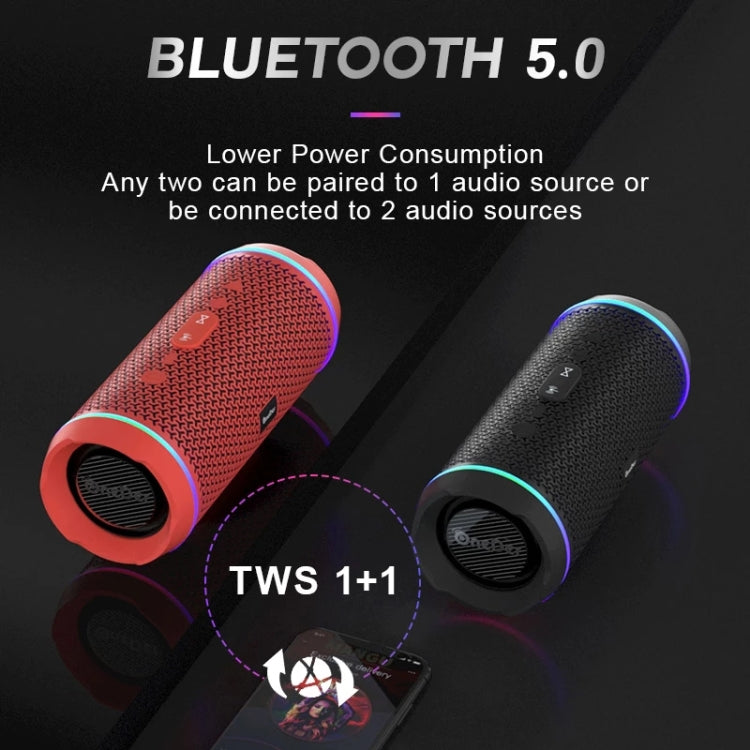 Oneder V10 Bluetooth 5.0 Color Dual LED lights, TWS Connection Function, 10W Stereo CD Quality，Support TF Card & USB Drive & AUX & FM