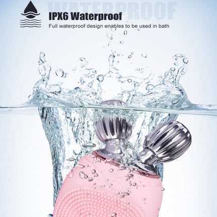 Duosi 2in1 Electric Facial Cleansing Brush Waterproof face Skin   Cleansing Massager Silicone Vibration Scrubber Pore   Clear Blackhead Remover