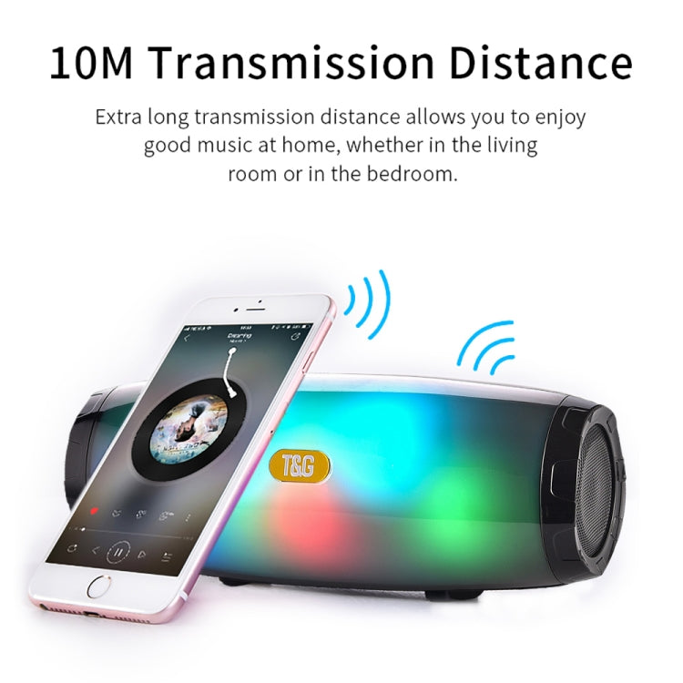 T&G TG165 5W*2 Portable Wireless Speaker Speaker With Dancing LED Flashing Light Mp3 AUX USB FM Radio Stereo Subwoofer