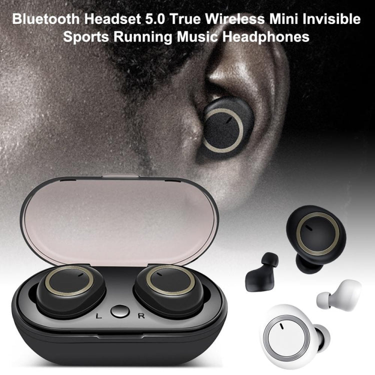 TWS-A1 Bluetooth Headset 5.0 True Wireless Mini Invisible Sports Running Music Earphones With Charging Box Mic