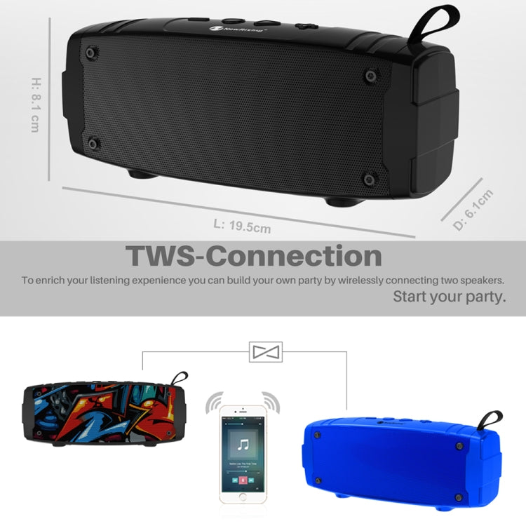 NewRixing NR-3020 Outdoor TWS Wireless Bluetooth Stereo Waterproof Dustproof Shockproof Speaker