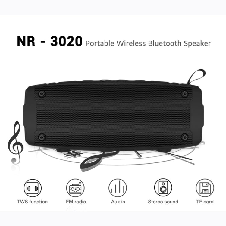 NewRixing NR-3020 Outdoor TWS Wireless Bluetooth Stereo Waterproof Dustproof Shockproof Speaker