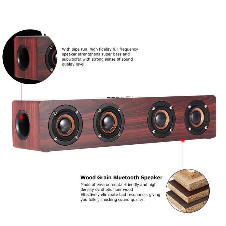 W8 Bluetooth 4.2 Speaker Four Louderspeakers Super Bass Subwoofer with Mic 3.5mm Support TF Card