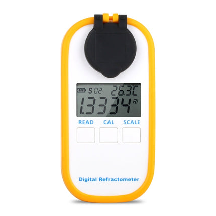 DR401 Digital Display Refractometer Brix 0-50% Alcohol Range 0~22% Refractometer Beer Wine Fruit Grape Sugar Saccharimeter, DR401
