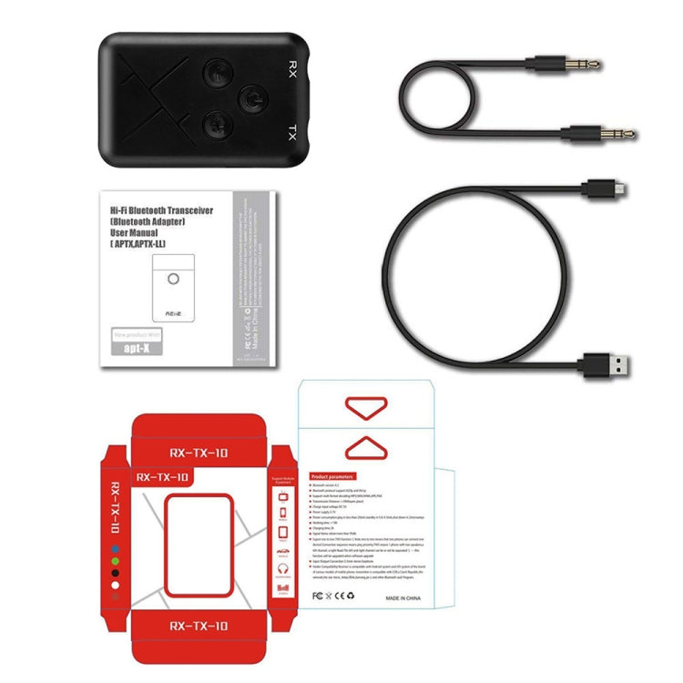 JDEX-TX10 Wireless 2-in-1 3.5mm Bluetooth 4.2 Audio Receiver And Transmitter Adapter, JDEX-TX10